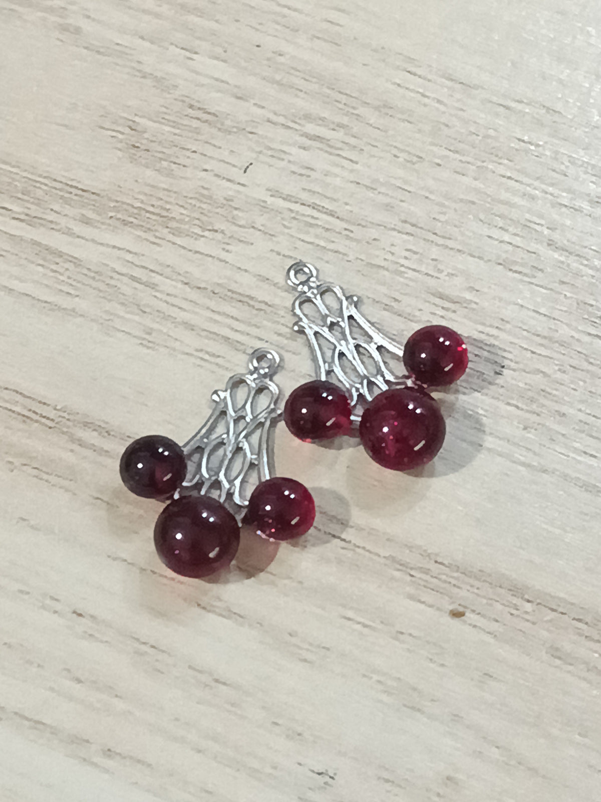 LONG IRISED DROP EARRINGS – HANDBLOW STEEL GLASS MICROCOSMOSES UNIVERSE