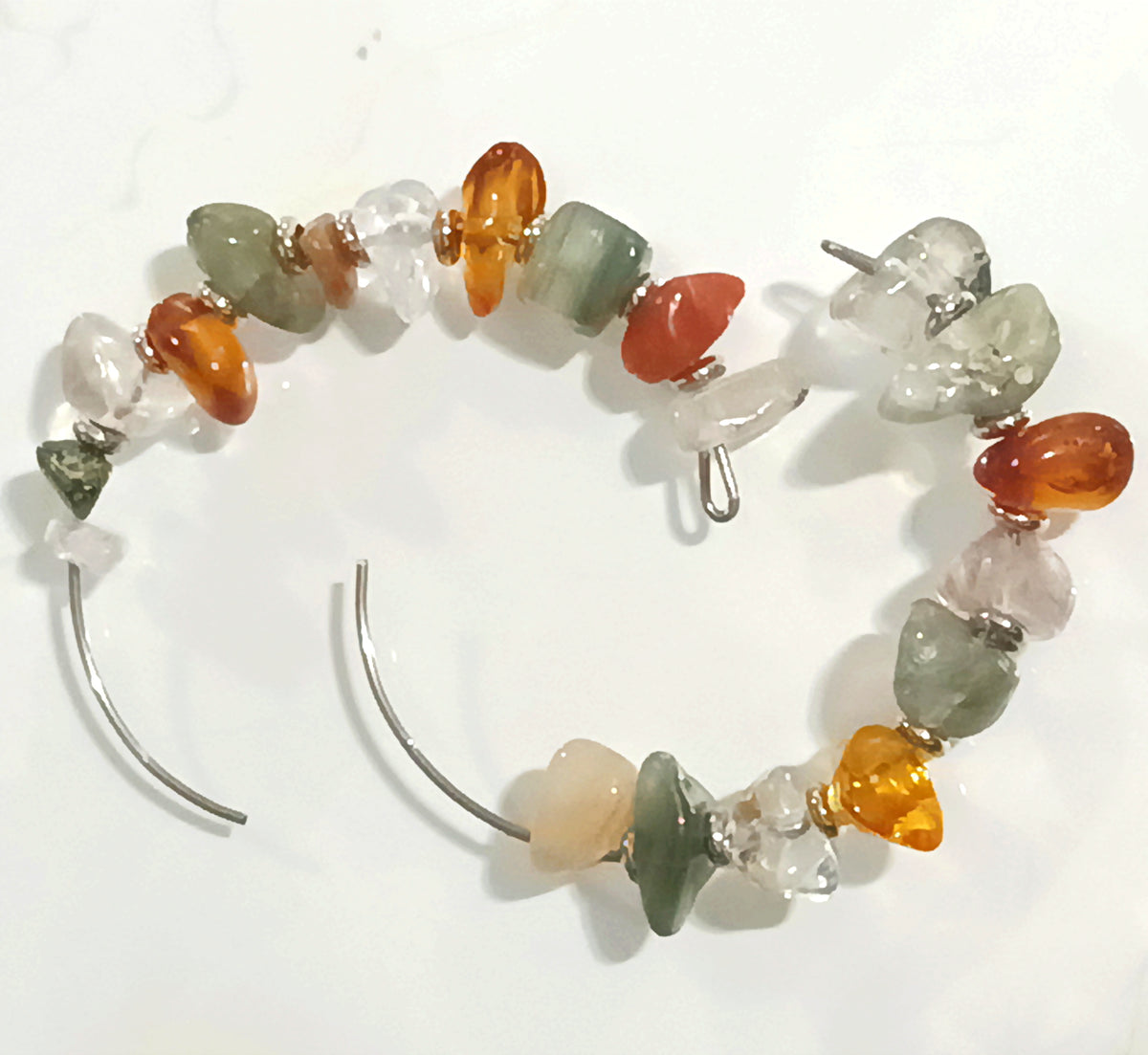 CHAKRA PRECIOUS GEMSTONE HOOPS