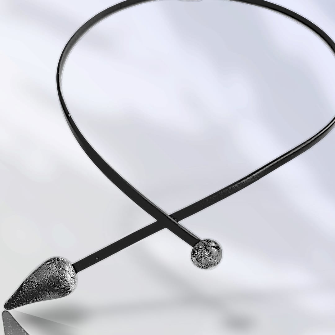 LEATHER GLASS NECKLACE